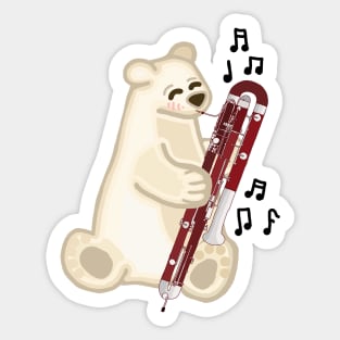 Contrabassoon Polar Bear Sticker